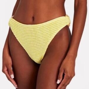 NEW Cleonie X Free People ripple brief striped bikini‎ bottom, one size